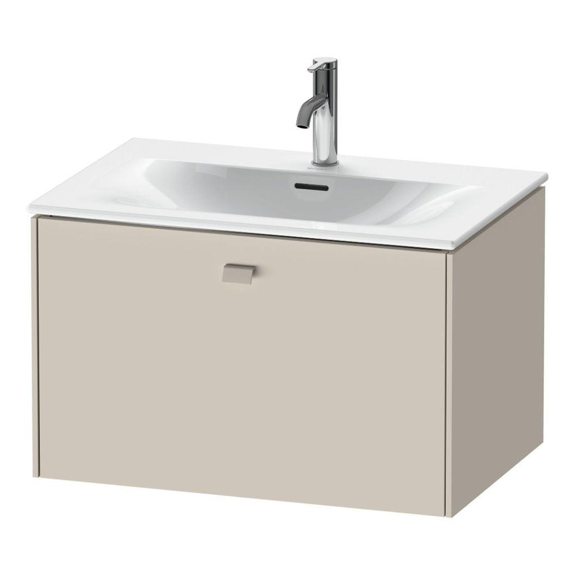 Duravit Brioso BR42110 28" x 17" x 19" One Drawer Wall-Mount Vanity Unit in Taupe