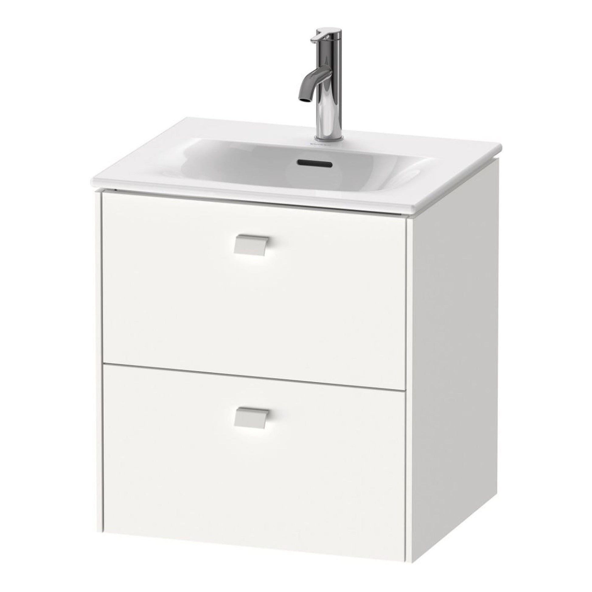 Duravit Brioso BR43090 20" x 22" x 16" Two Drawer Wall-Mount Vanity Unit in White Matt