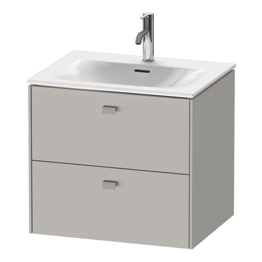 Duravit Brioso BR43100 24" x 22" x 19" Two Drawer Wall-Mount Vanity Unit in Concrete Grey Matt