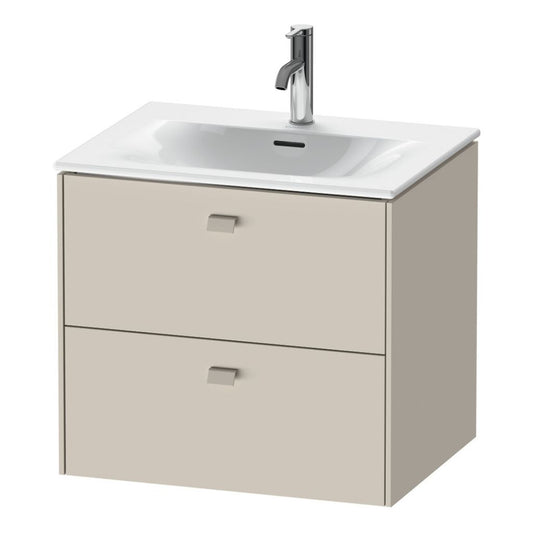 Duravit Brioso BR43100 24" x 22" x 19" Two Drawer Wall-Mount Vanity Unit in Taupe