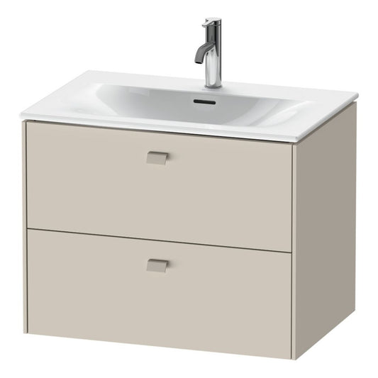 Duravit Brioso BR43110 28" x 22" x 19" Two Drawer Wall-Mount Vanity Unit in Taupe