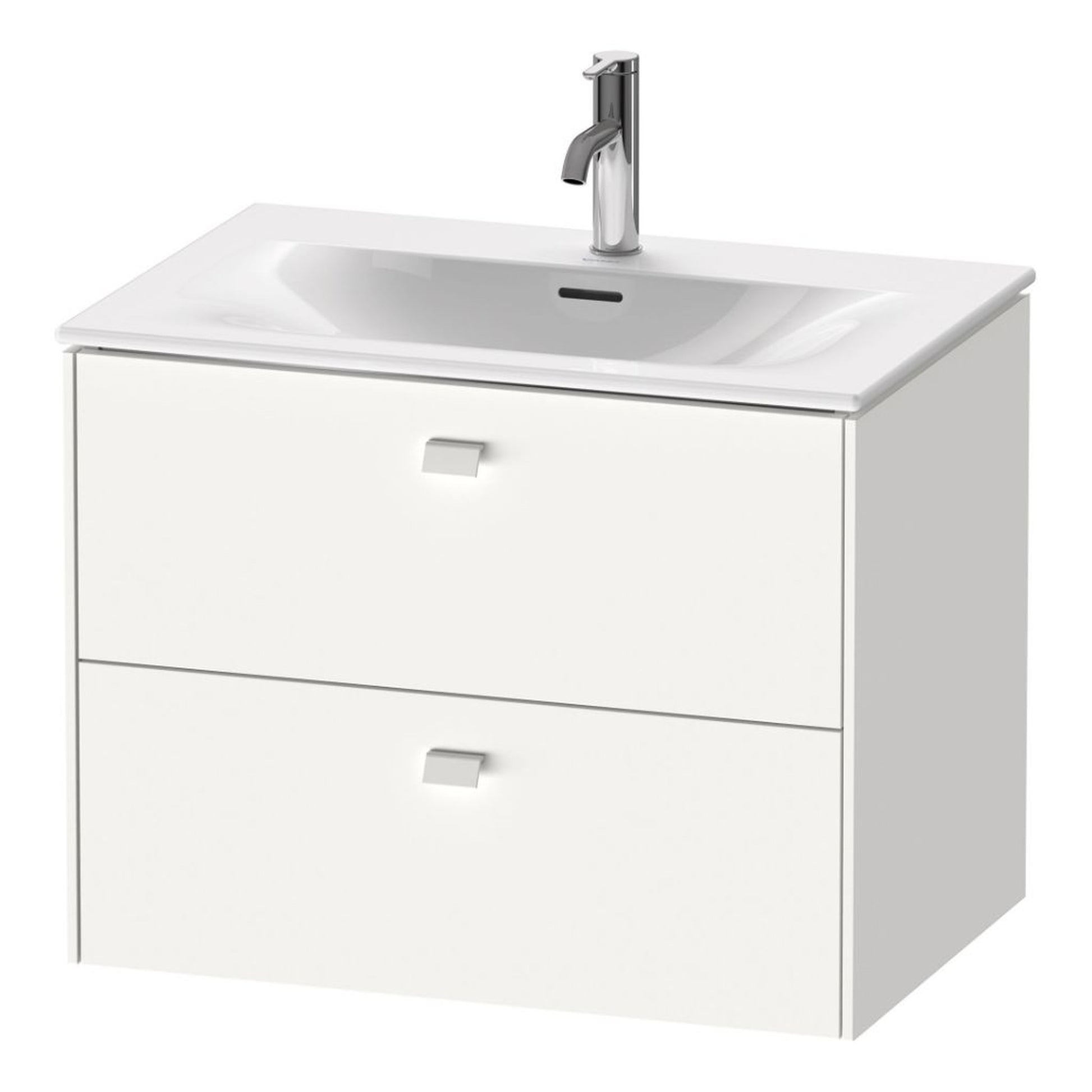Duravit Brioso BR43110 28" x 22" x 19" Two Drawer Wall-Mount Vanity Unit in White Matt