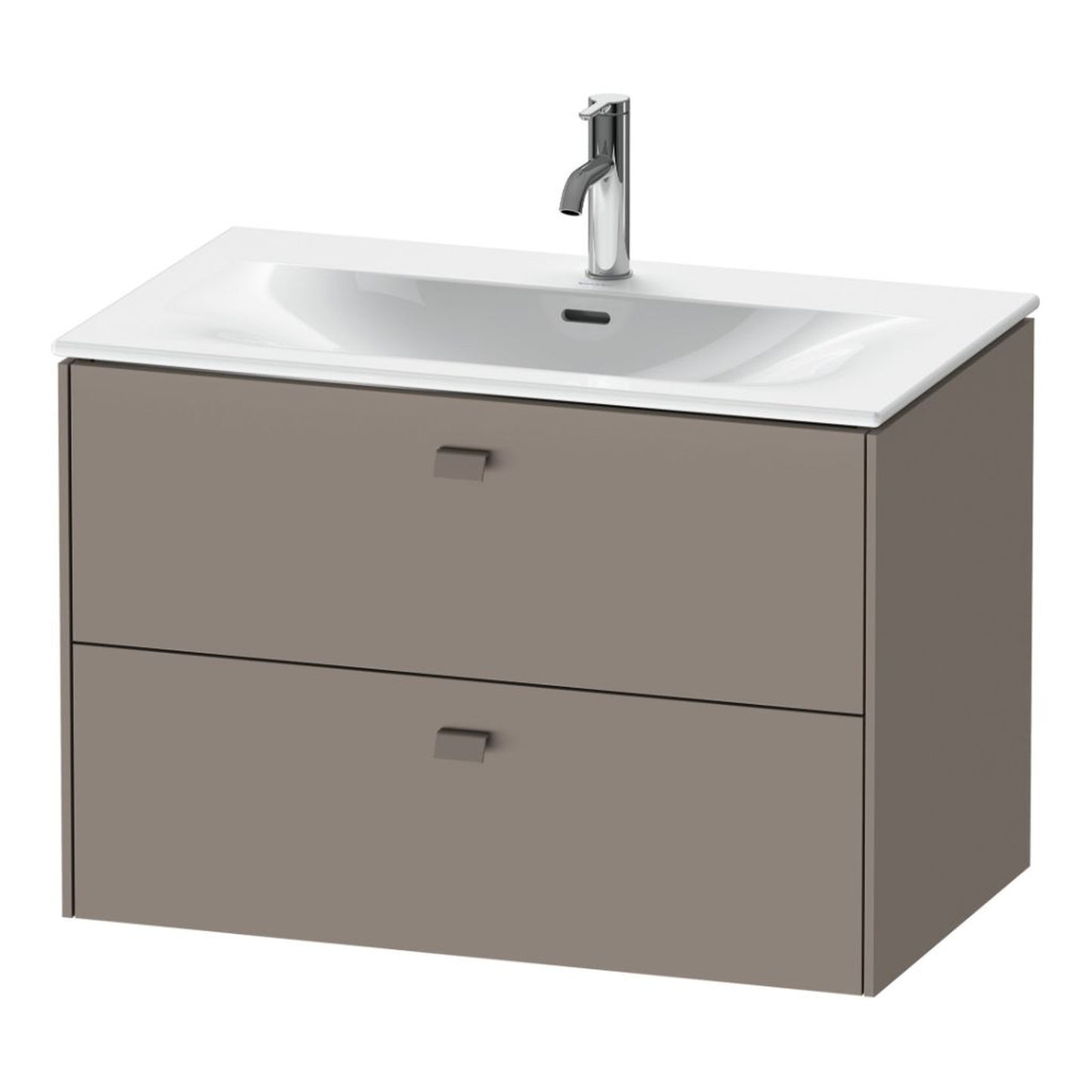 Duravit Brioso BR43120 32" x 22" x 19" Two Drawer Wall-Mount Vanity Unit in Basalt Matt