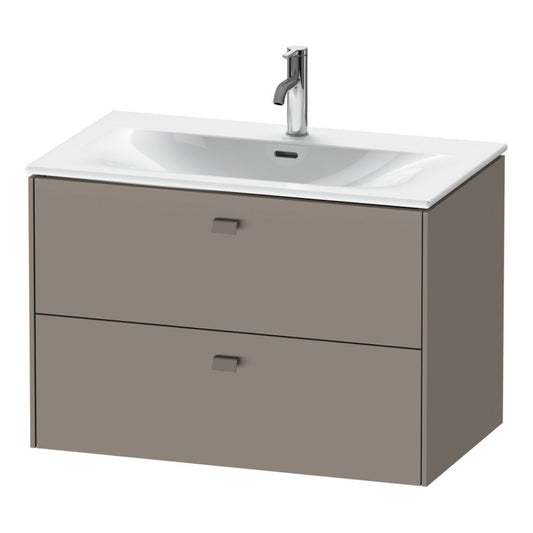 Duravit Brioso BR43120 32" x 22" x 19" Two Drawer Wall-Mount Vanity Unit in Basalt Matt