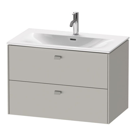 Duravit Brioso BR43120 32" x 22" x 19" Two Drawer Wall-Mount Vanity Unit in Concrete Grey Matt