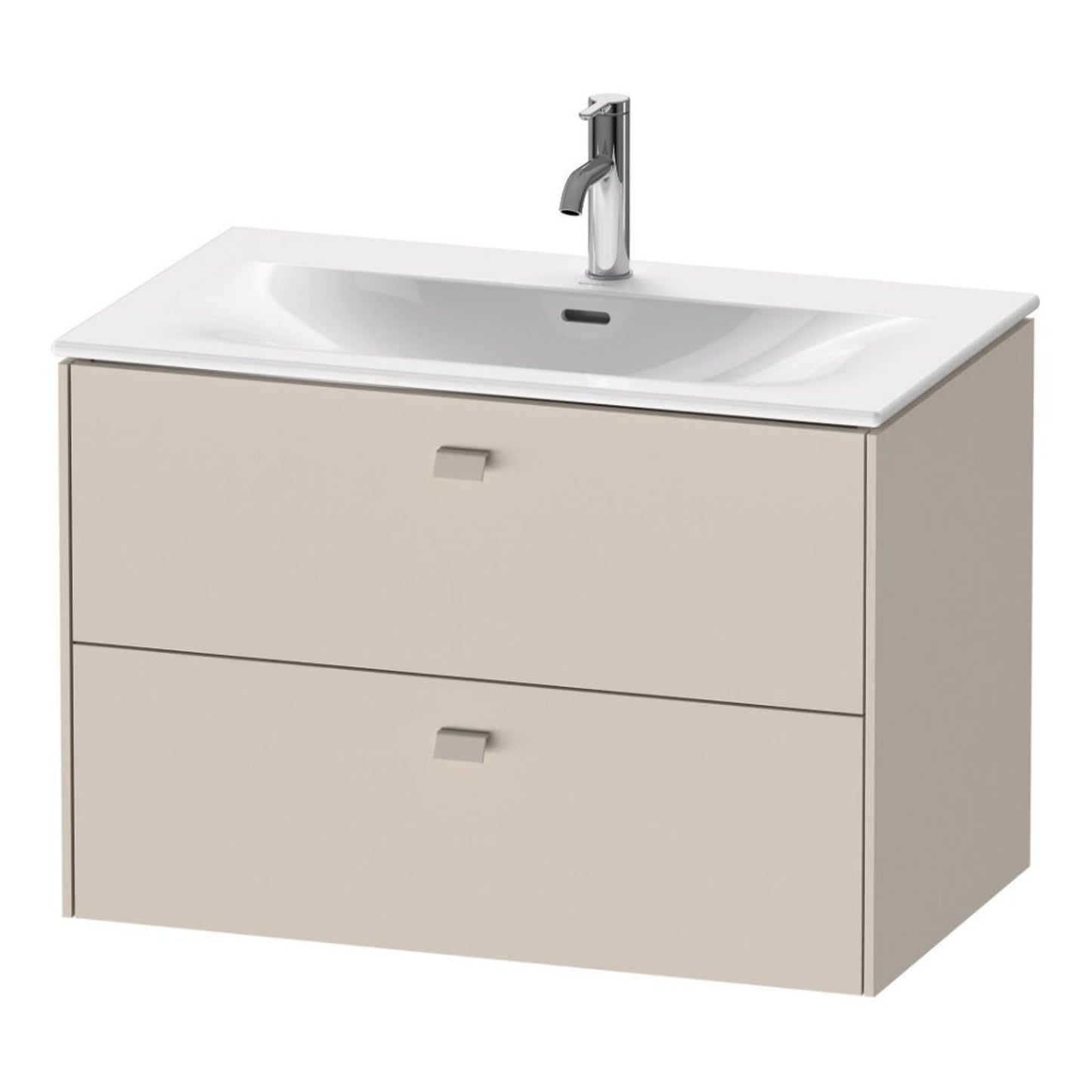 Duravit Brioso BR43120 32" x 22" x 19" Two Drawer Wall-Mount Vanity Unit in Taupe