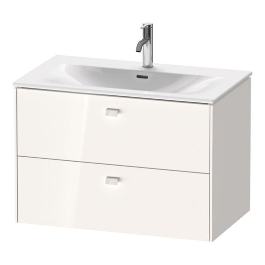 Duravit Brioso BR43120 32" x 22" x 19" Two Drawer Wall-Mount Vanity Unit in White High Gloss