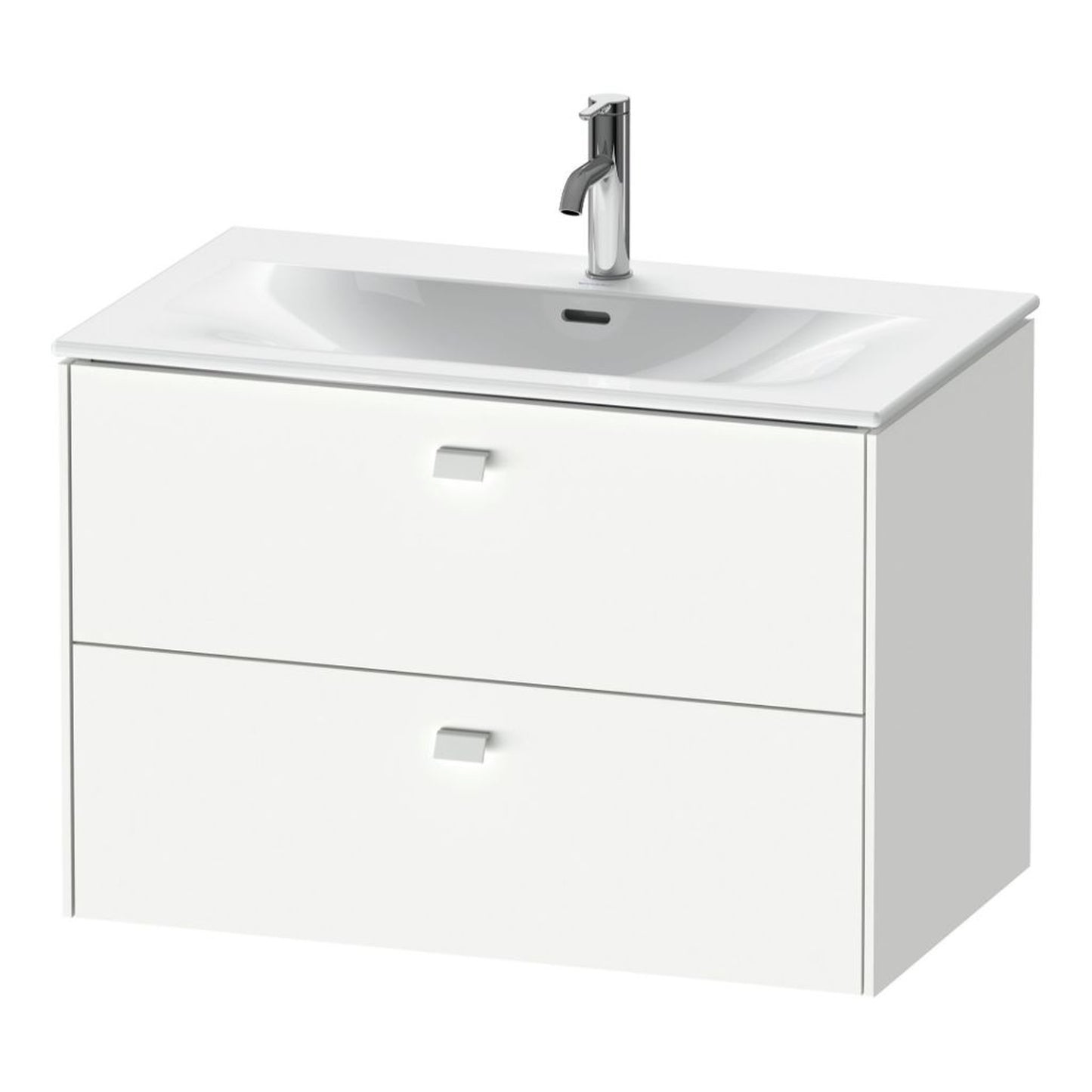 Duravit Brioso BR43120 32" x 22" x 19" Two Drawer Wall-Mount Vanity Unit in White Matt