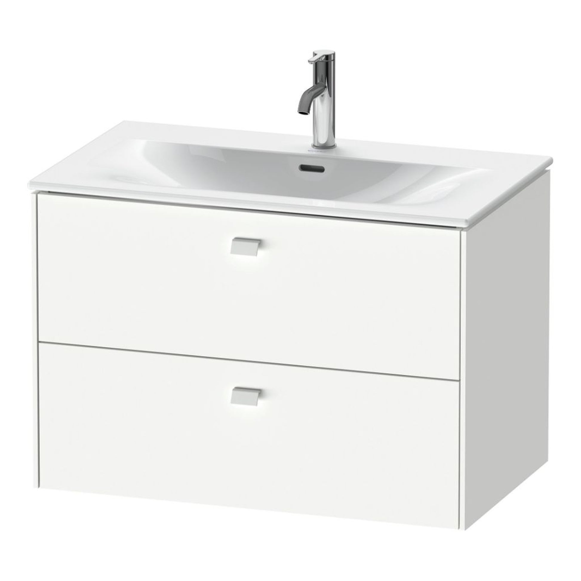 Duravit Brioso BR43120 32" x 22" x 19" Two Drawer Wall-Mount Vanity Unit in White Matt