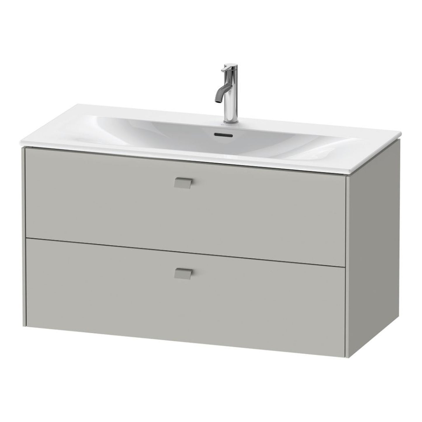 Duravit Brioso BR43130 40" x 22" x 19" Two Drawer Wall-Mount Vanity Unit in Concrete Grey Matt