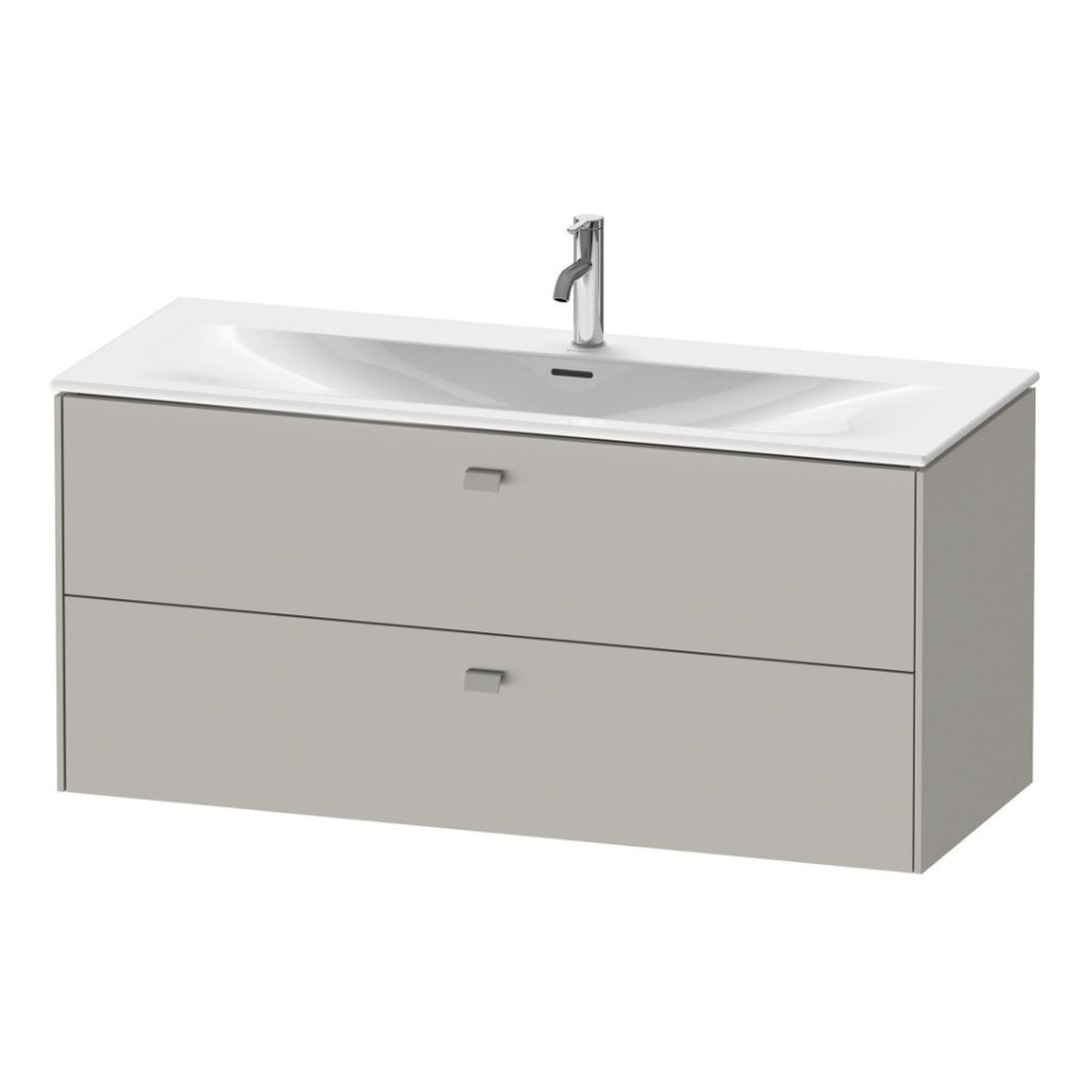Duravit Brioso BR43140 48" x 22" x 19" Two Drawer Wall-Mount Vanity Unit in Concrete Grey Matt