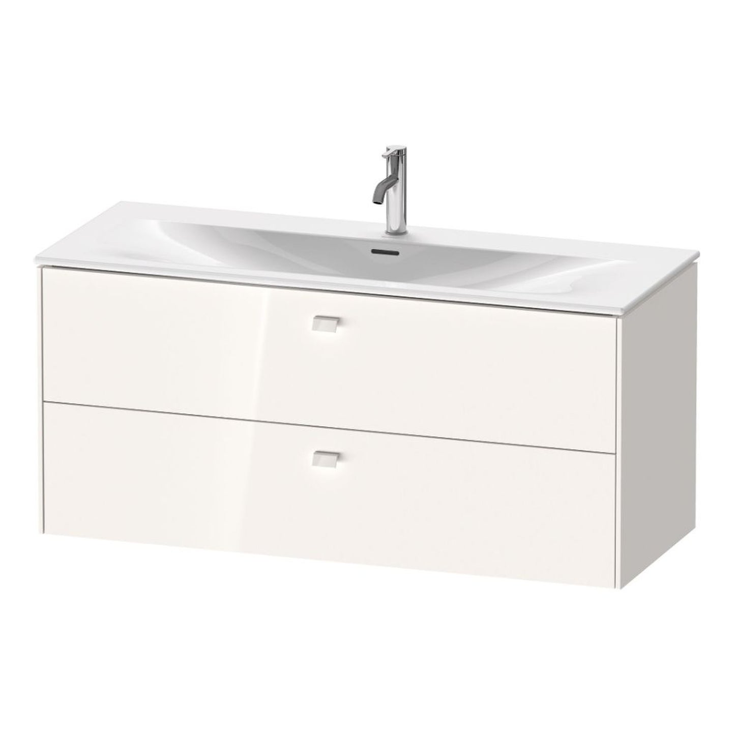 Duravit Brioso BR43140 48" x 22" x 19" Two Drawer Wall-Mount Vanity Unit in White High Gloss