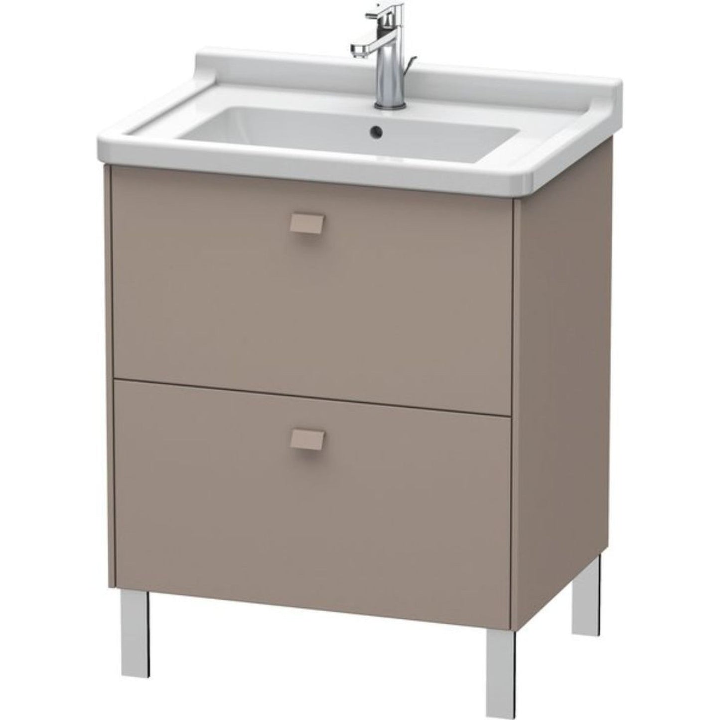 Duravit Brioso BR44210 26" x 27" x 18" Two Drawer Floor Standing Vanity Unit in Basalt Matt