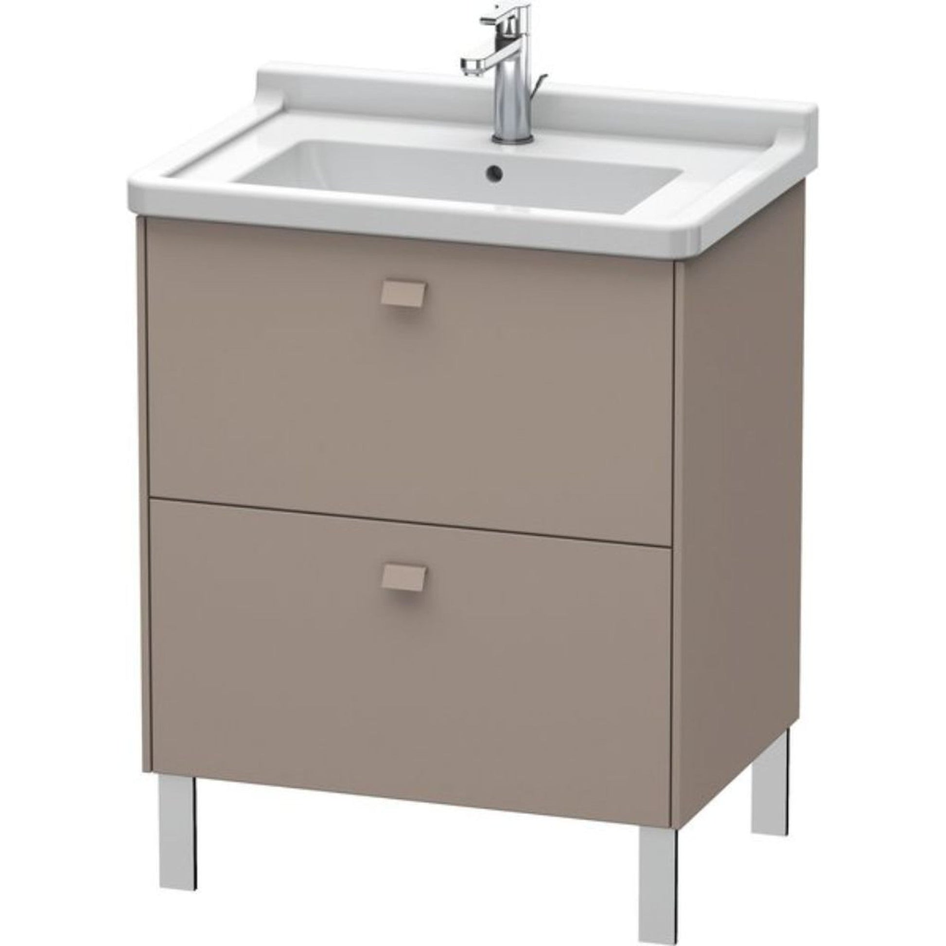 Duravit Brioso BR44210 26" x 27" x 18" Two Drawer Floor Standing Vanity Unit in Basalt Matt