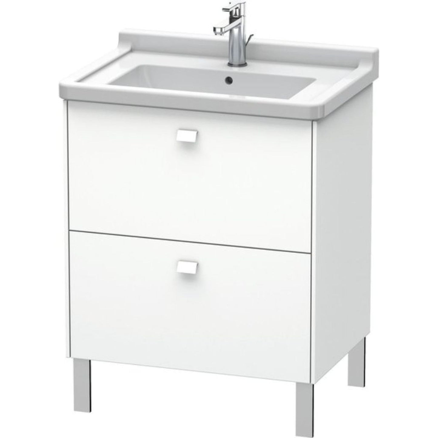 Duravit Brioso BR44210 26" x 27" x 18" Two Drawer Floor Standing Vanity Unit in White Matt