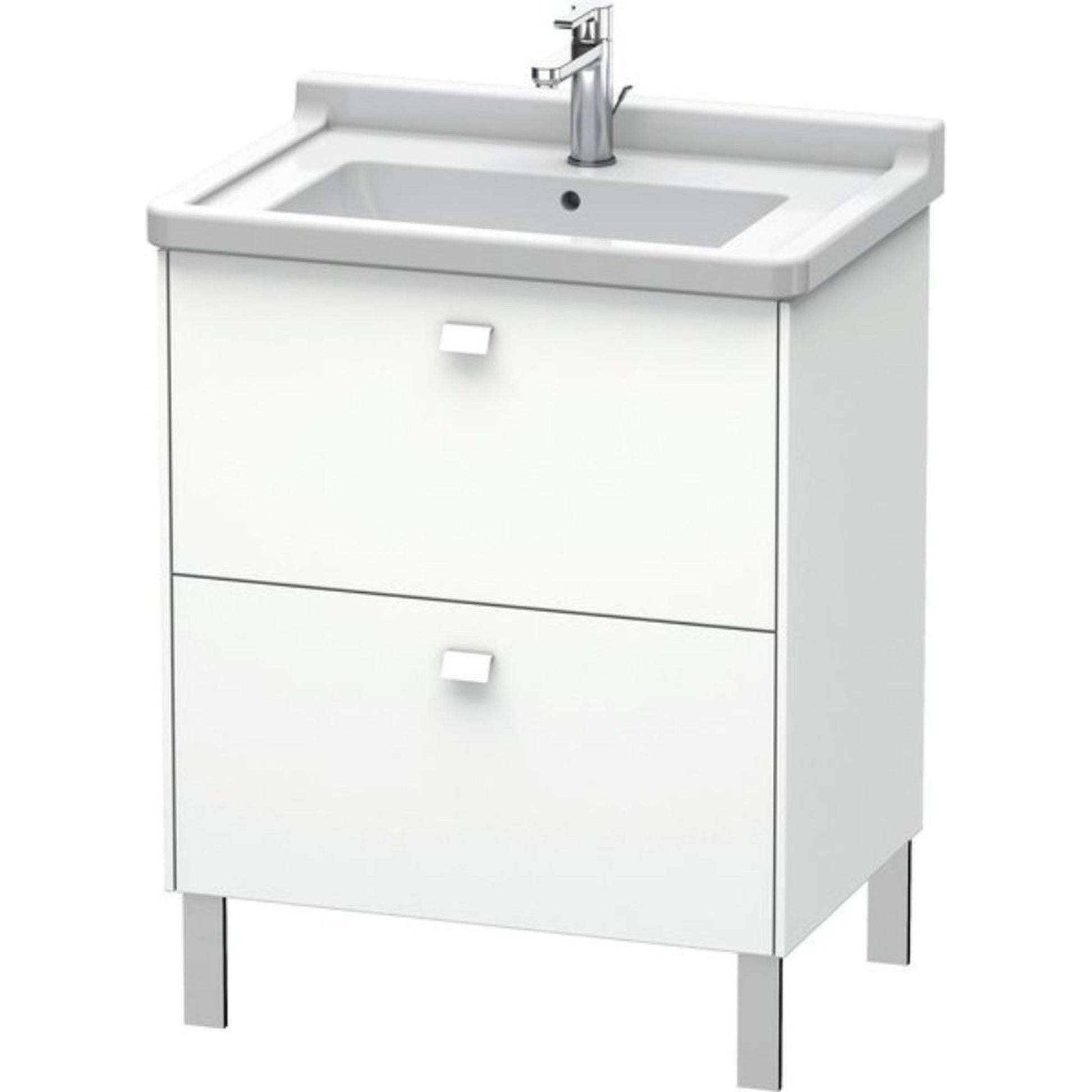 Duravit Brioso BR44210 26" x 27" x 18" Two Drawer Floor Standing Vanity Unit in White Matt