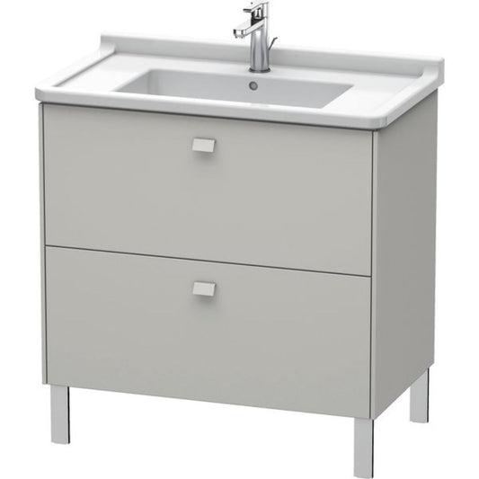 Duravit Brioso BR44220 32" x 27" x 18" Two Drawer Floor Standing Vanity Unit in Concrete Grey Matt