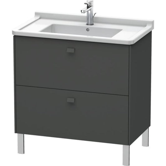 Duravit Brioso BR44220 32" x 27" x 18" Two Drawer Floor Standing Vanity Unit in Graphite Matt