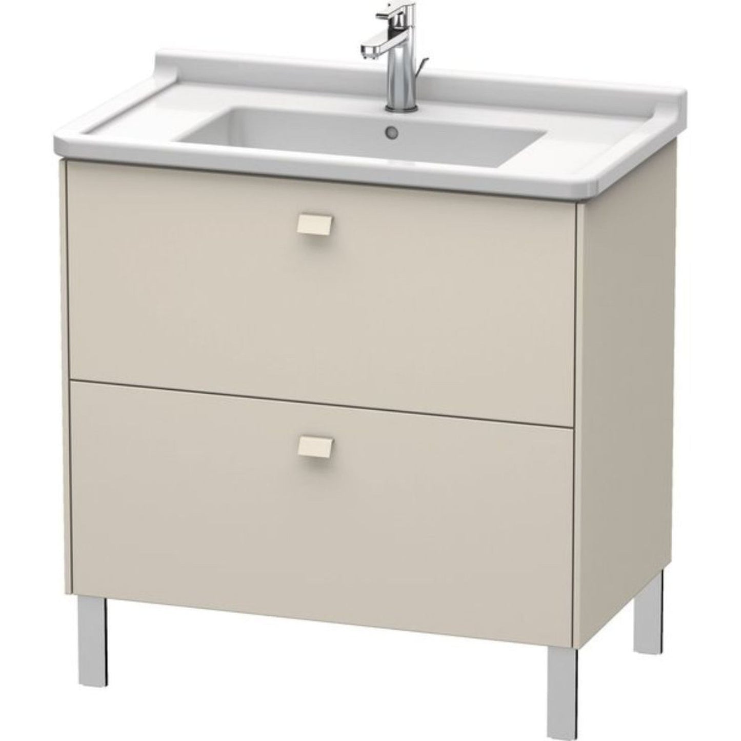 Duravit Brioso BR44220 32" x 27" x 18" Two Drawer Floor Standing Vanity Unit in Taupe