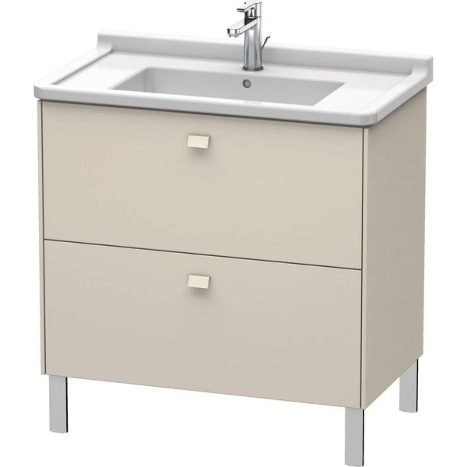 Duravit Brioso BR44220 32" x 27" x 18" Two Drawer Floor Standing Vanity Unit in Taupe