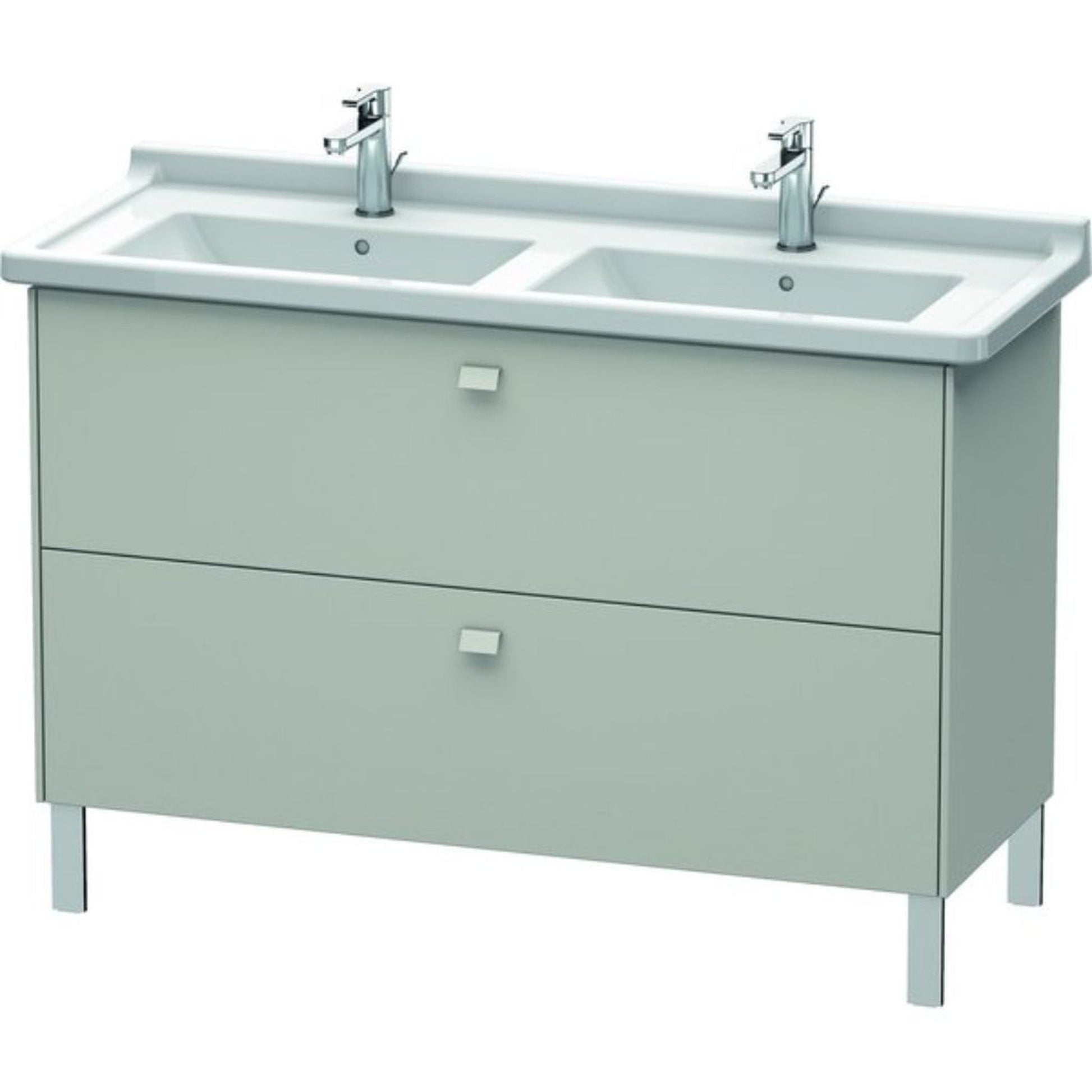 Duravit Brioso BR44240 48" x 27" x 18" Two Drawer Floor Standing Vanity Unit in Concrete Grey Matt