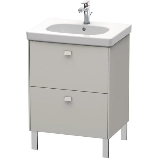 Duravit Brioso BR44250 24" x 27" x 18" Two Drawer Floor Standing Vanity Unit in Concrete Grey Matt