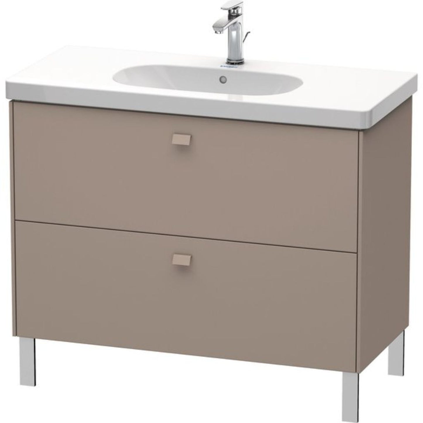 Duravit Brioso BR44270 40" x 27" x 18" Two Drawer Floor Standing Vanity Unit in Basalt Matt