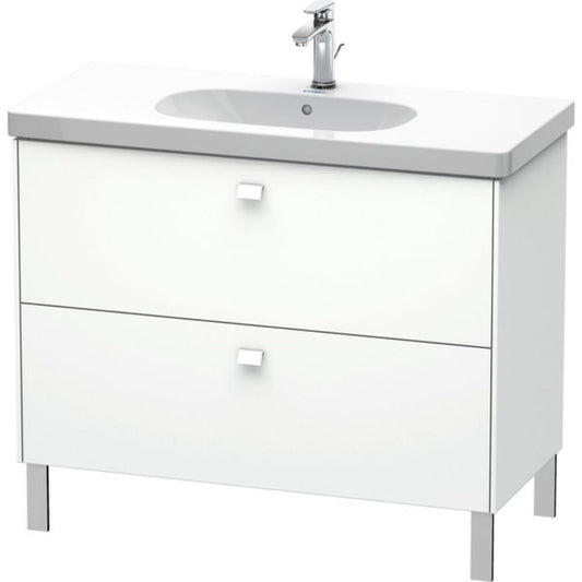 Duravit Brioso BR44270 40" x 27" x 18" Two Drawer Floor Standing Vanity Unit in White Matt