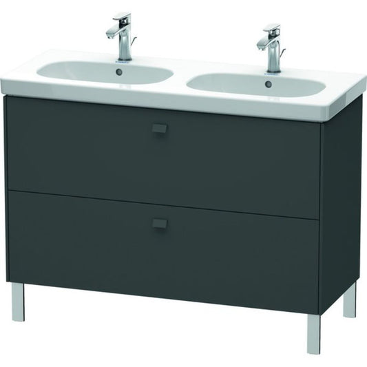Duravit Brioso BR44280 46" x 27" x 18" Two Drawer Floor Standing Vanity Unit in Graphite Matt
