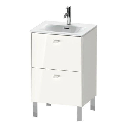 Duravit Brioso BR45090 20" x 27" x 16" Two Drawer Floor Standing Vanity Unit in White High Gloss