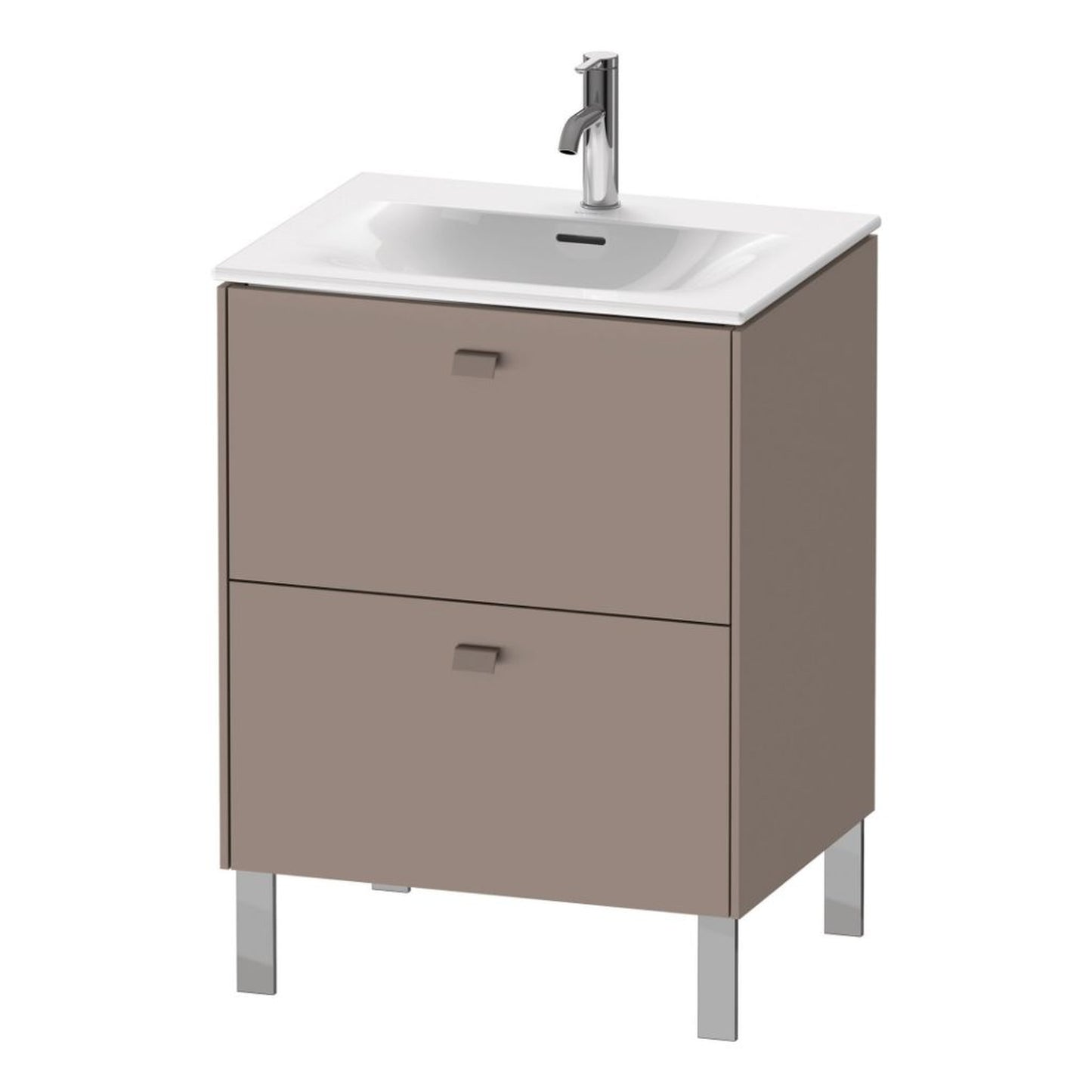 Duravit Brioso BR45100 24" x 27" x 19" Two Drawer Floor Standing Vanity Unit in Basalt Matt
