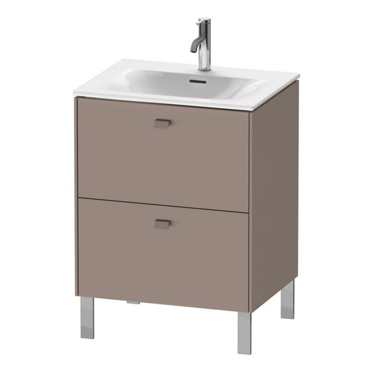 Duravit Brioso BR45100 24" x 27" x 19" Two Drawer Floor Standing Vanity Unit in Basalt Matt