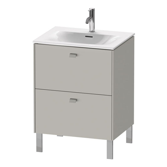 Duravit Brioso BR45100 24" x 27" x 19" Two Drawer Floor Standing Vanity Unit in Concrete Grey Matt