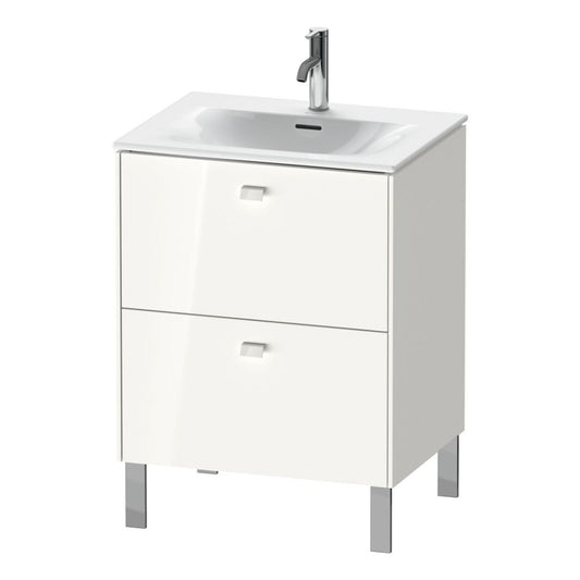Duravit Brioso BR45100 24" x 27" x 19" Two Drawer Floor Standing Vanity Unit in White High Gloss