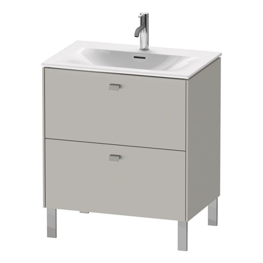 Duravit Brioso BR45110 28" x 27" x 19" Two Drawer Floor Standing Vanity Unit in Concrete Grey Matt