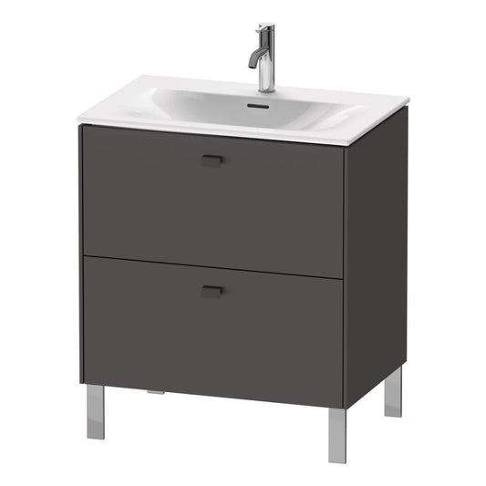 Duravit Brioso BR45110 28" x 27" x 19" Two Drawer Floor Standing Vanity Unit in Graphite Matt