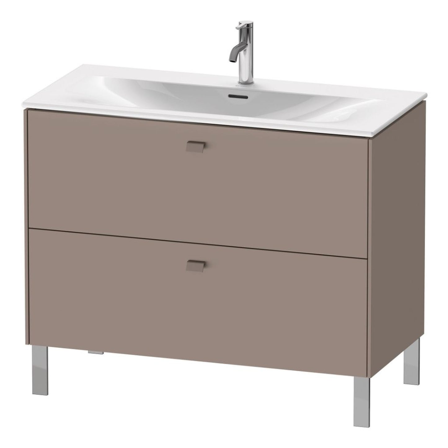 Duravit Brioso BR45130 40" x 27" x 19" Two Drawer Floor Standing Vanity Unit in Basalt Matt