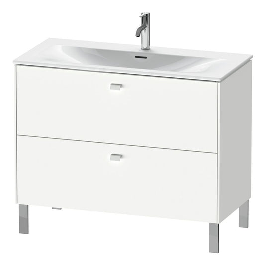 Duravit Brioso BR45130 40" x 27" x 19" Two Drawer Floor Standing Vanity Unit in White Matt