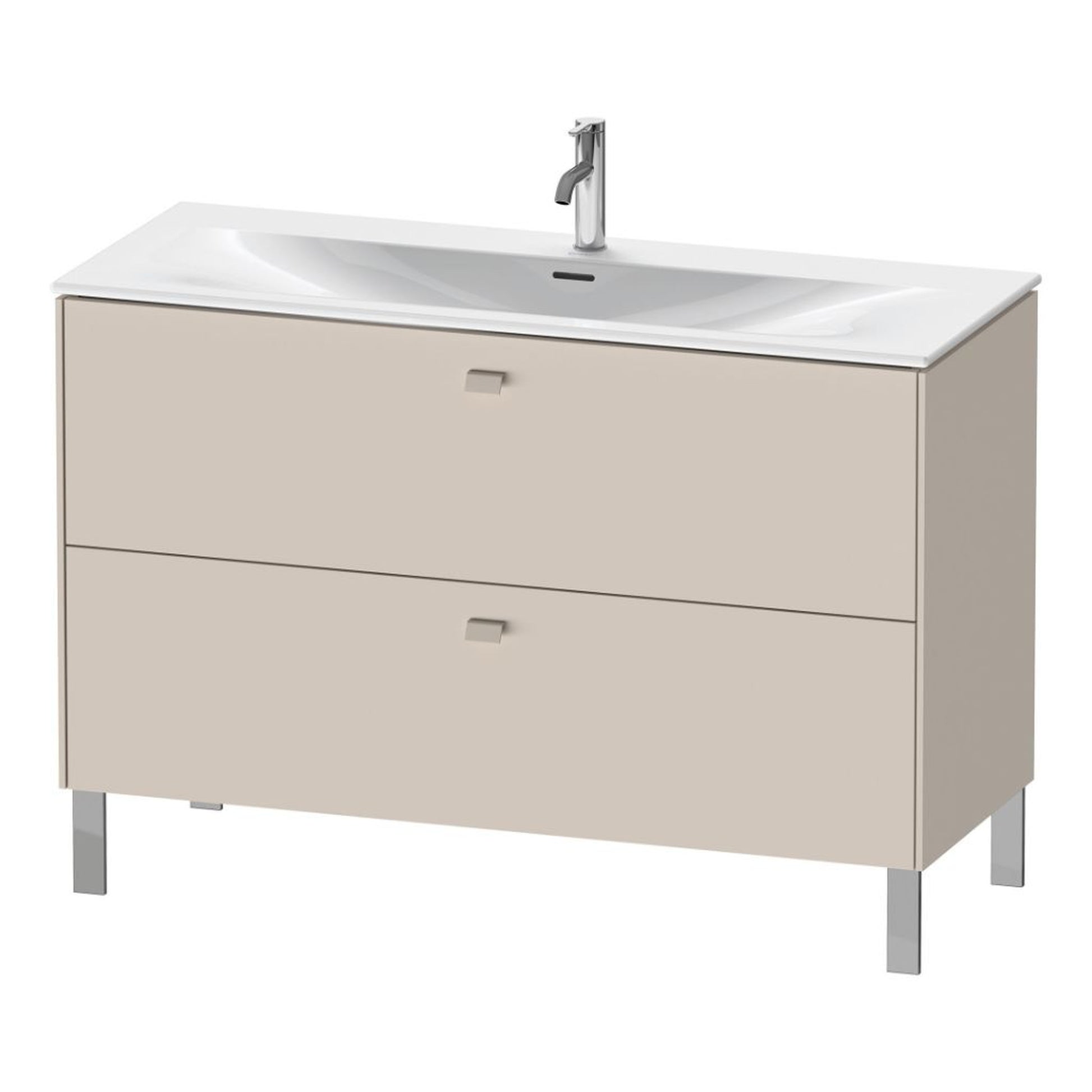 Duravit Brioso BR45140 48" x 27" x 19" Two Drawer Floor Standing Vanity Unit in Taupe
