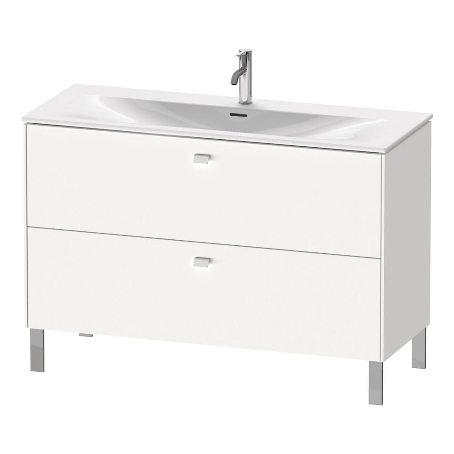 Duravit Brioso BR45140 48" x 27" x 19" Two Drawer Floor Standing Vanity Unit in White Matt
