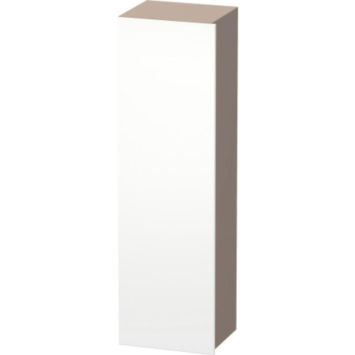 Duravit DuraStyle 16" x 55" x 14" Tall Cabinet With Left Hinge One Door in White Matt and Basalt (DS1219L1843)