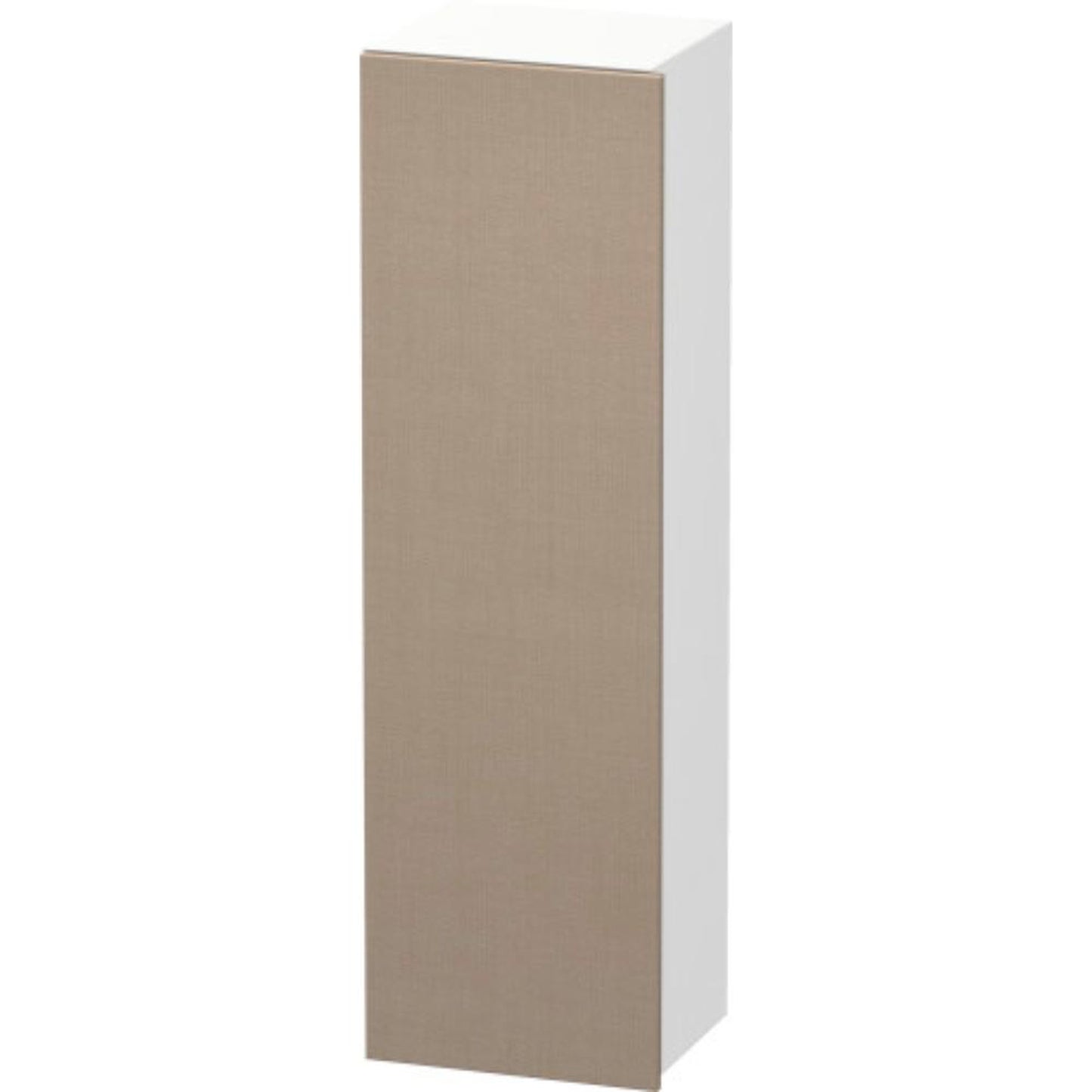 Duravit DuraStyle 16" x 55" x 14" Tall Cabinet With Right Hinge One Door in Linen and White (DS1219R7518)