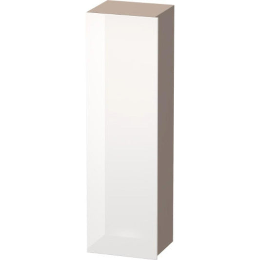 Duravit DuraStyle 16" x 55" x 14" Tall Cabinet With Right Hinge One Door in White High Gloss and Basalt (DS1219R2243)