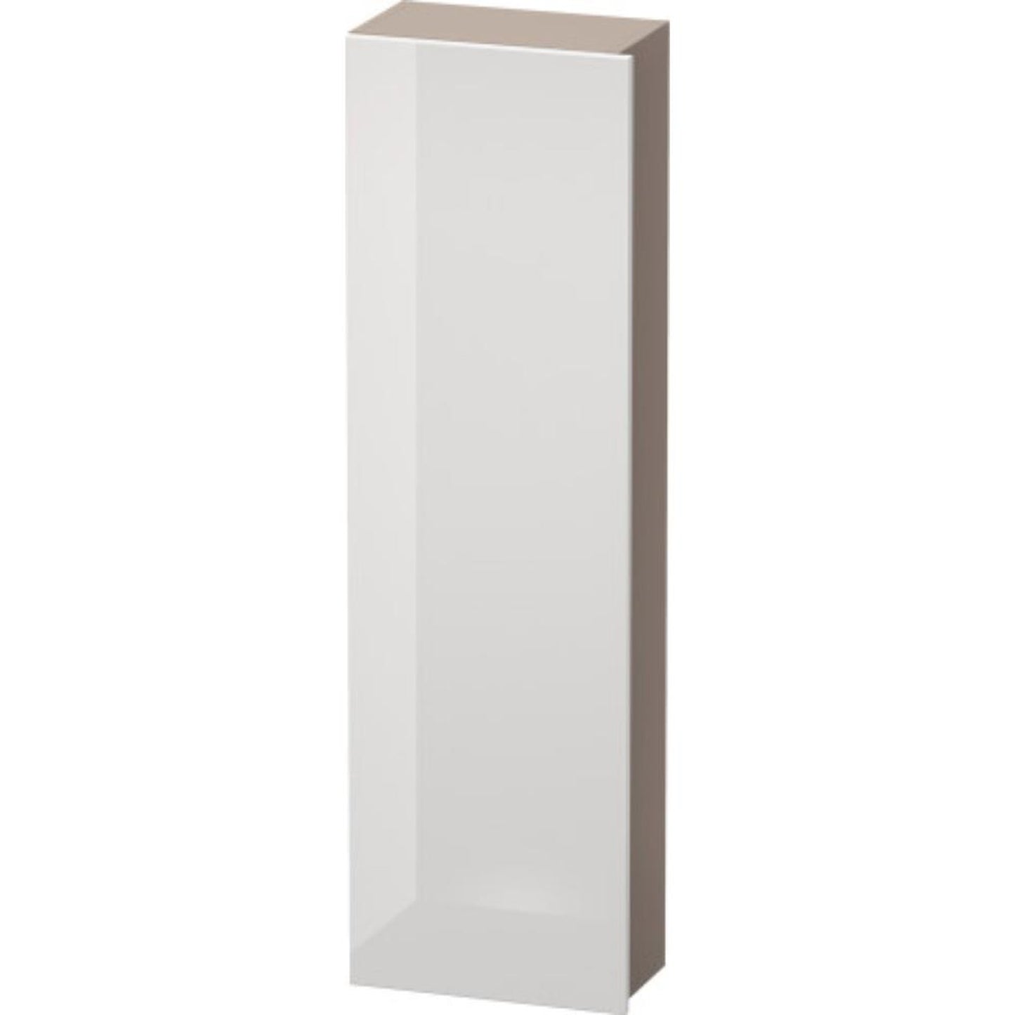 Duravit DuraStyle 16" x 55" x 9" Tall Cabinet With Right Hinge One Door in White High Gloss and Basalt (DS1218R2243)