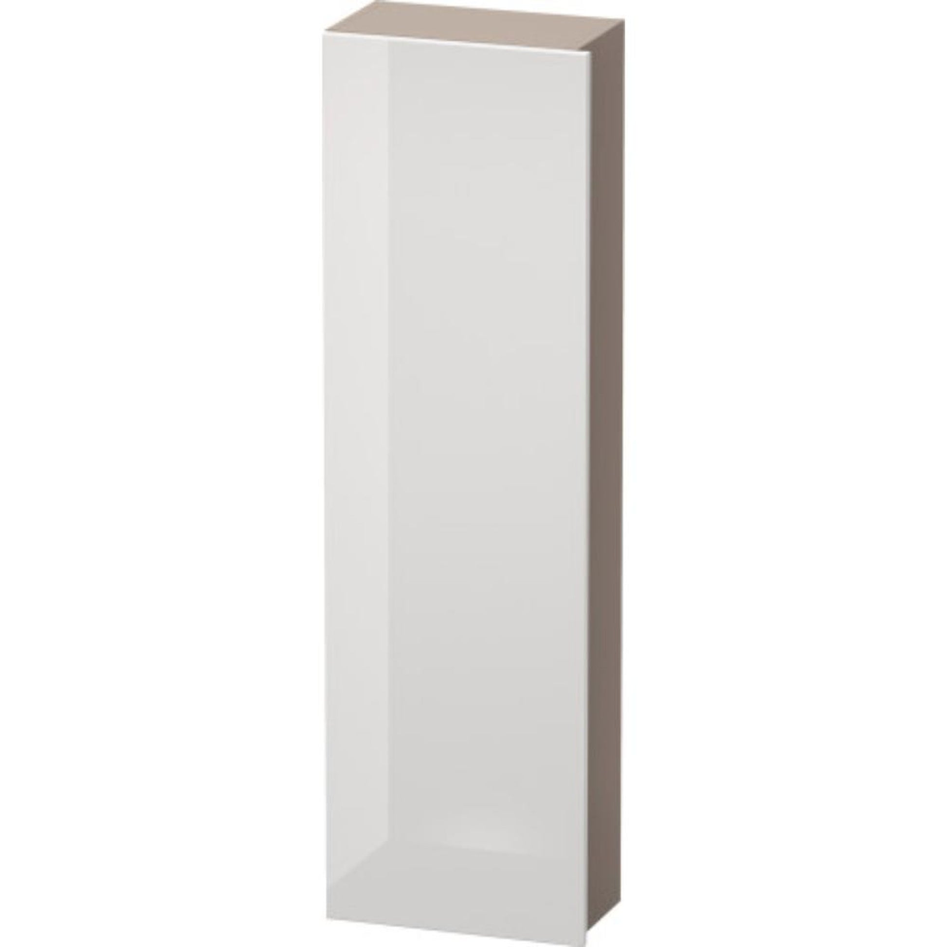 Duravit DuraStyle 16" x 55" x 9" Tall Cabinet With Right Hinge One Door in White High Gloss and Basalt (DS1218R2243)