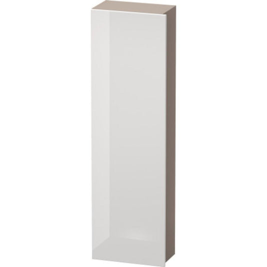 Duravit DuraStyle 16" x 55" x 9" Tall Cabinet With Right Hinge One Door in White High Gloss and Basalt (DS1218R2243)