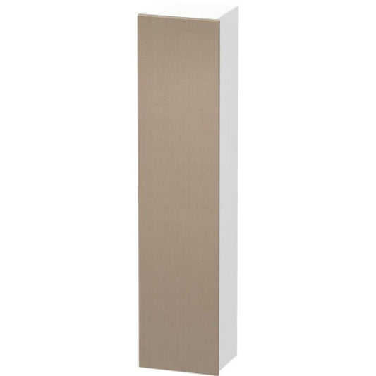 Duravit DuraStyle 16" x 71" x 14" Tall Cabinet With Left Hinge One Door in Linen and White (DS1229L7518)