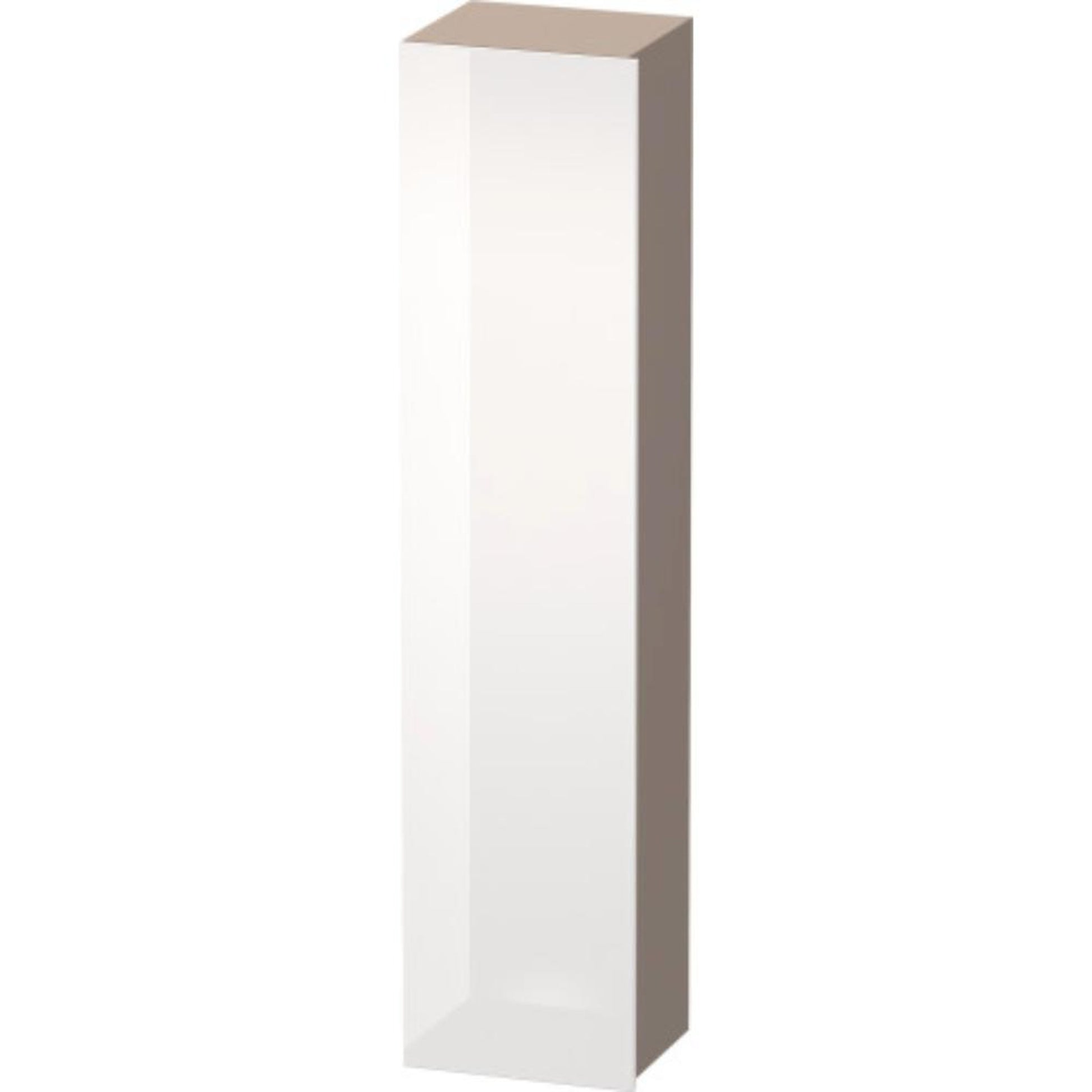 Duravit DuraStyle 16" x 71" x 14" Tall Cabinet With Left Hinge One Door in White High Gloss and Basalt (DS1229L2243)