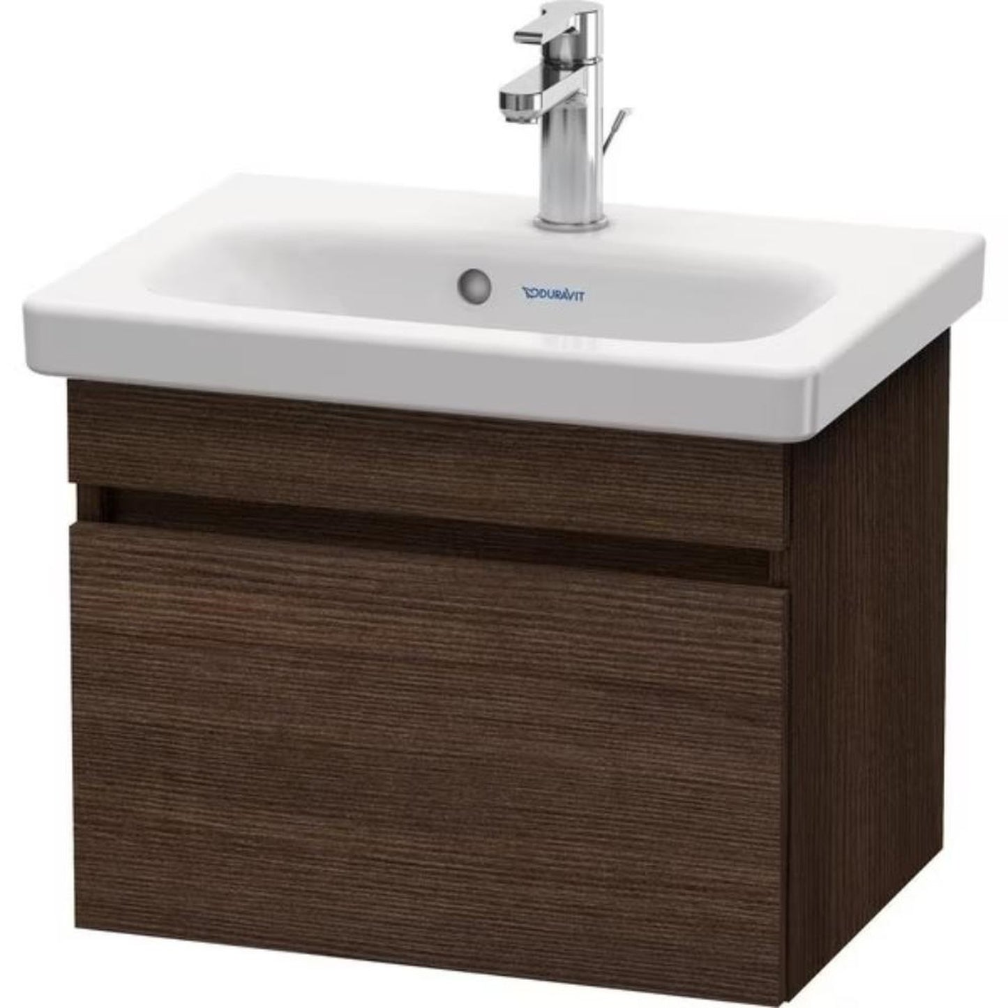 Duravit DuraStyle 20" x 16" x 14" One Drawer Wall-Mount Vanity Unit in Chestnut Dark (DS630305353)