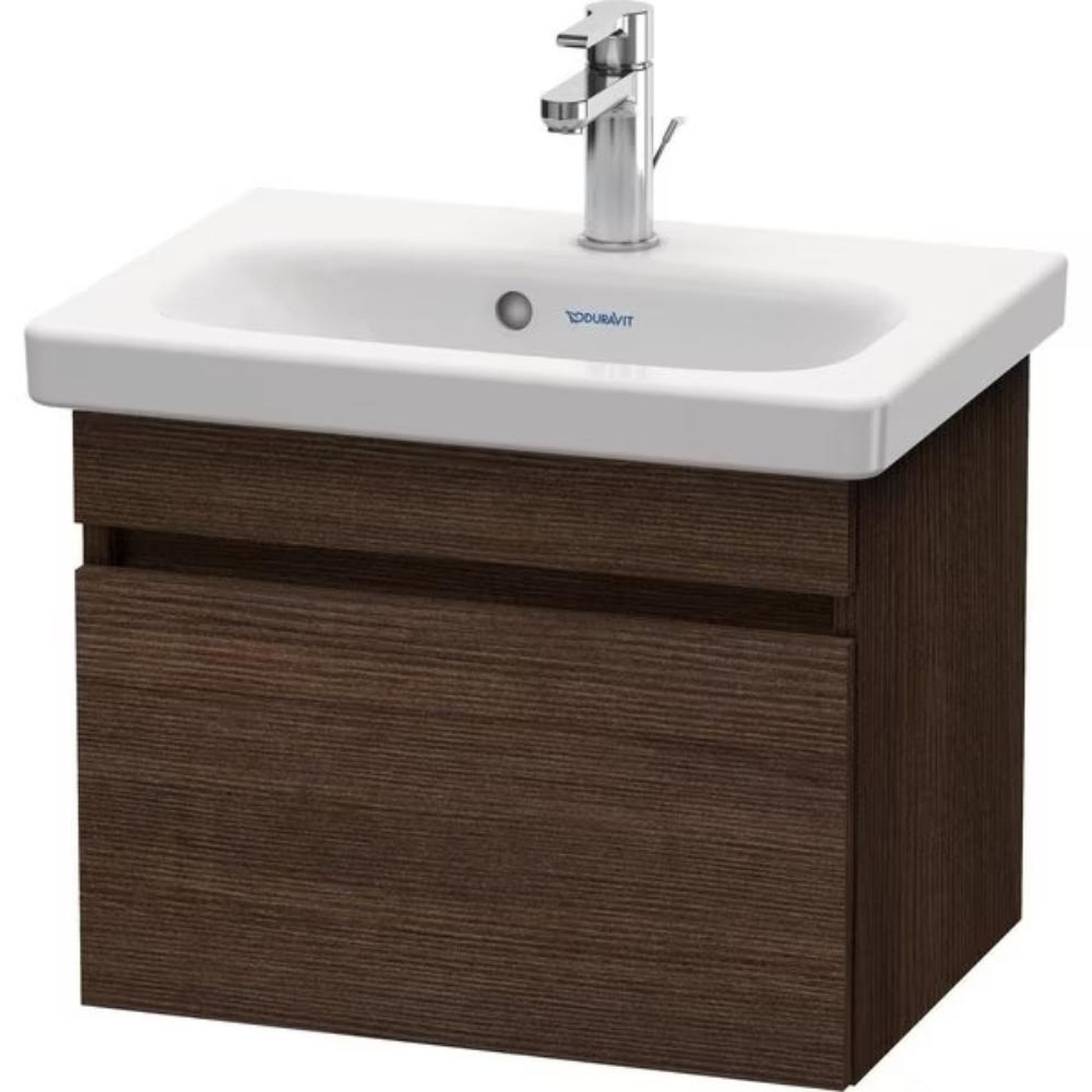 Duravit DuraStyle 20" x 16" x 14" One Drawer Wall-Mount Vanity Unit in Chestnut Dark (DS630305353)